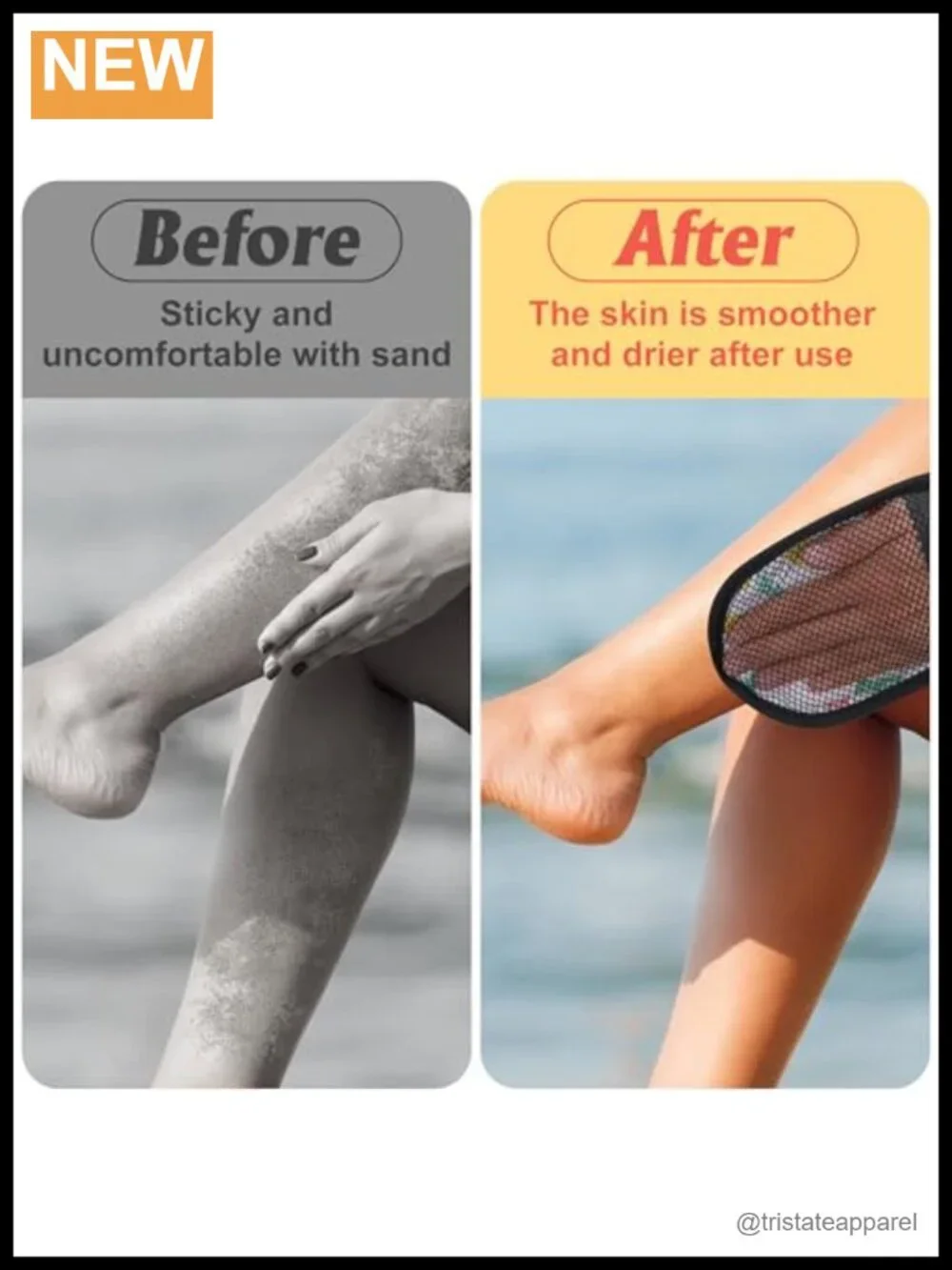 2 Pack Beach Sand Wipe Off Mitts - Coral Fleece Sand Remover for Beach